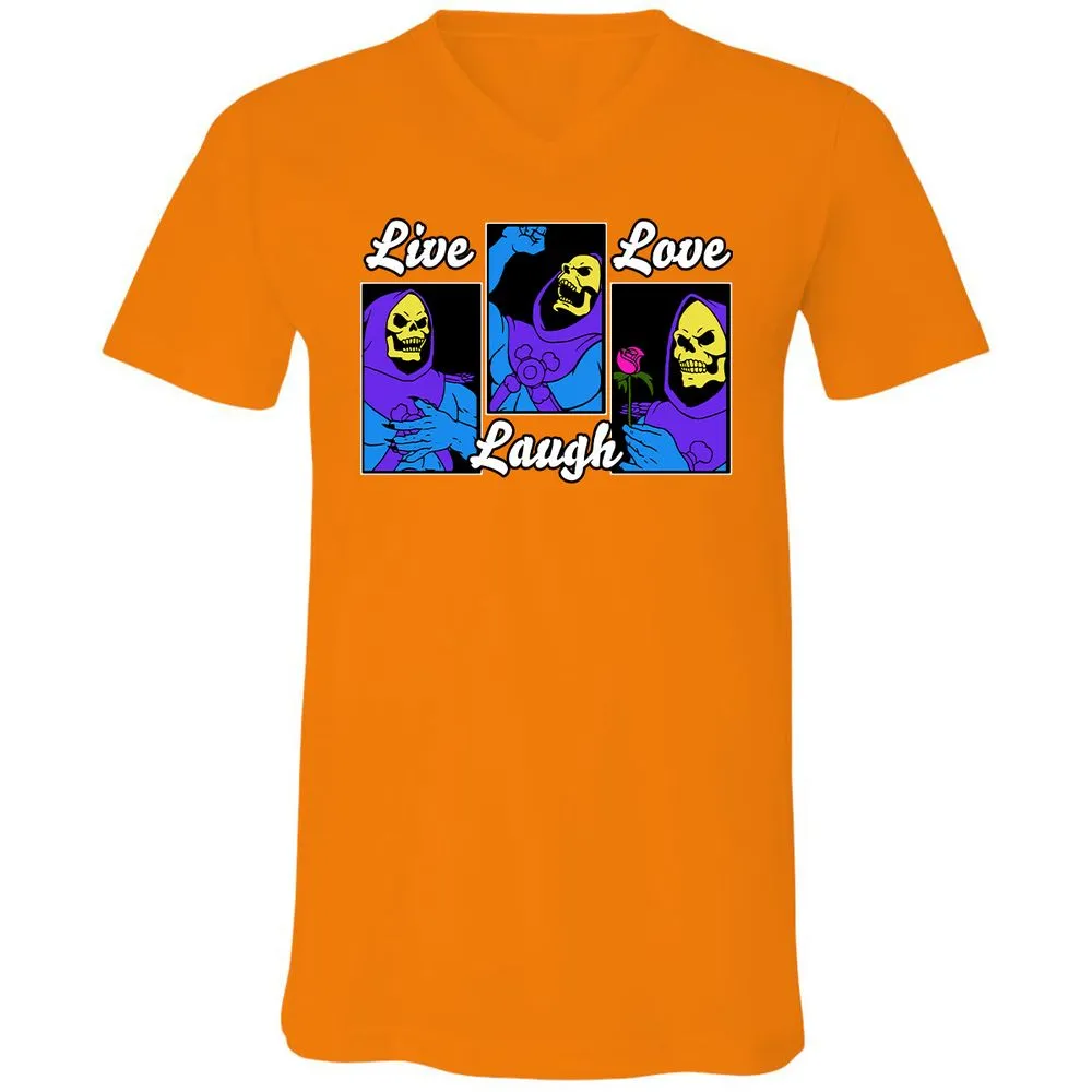 Unisex V-Neck T-Shirt - T62LVCJ7 - Orange - 11