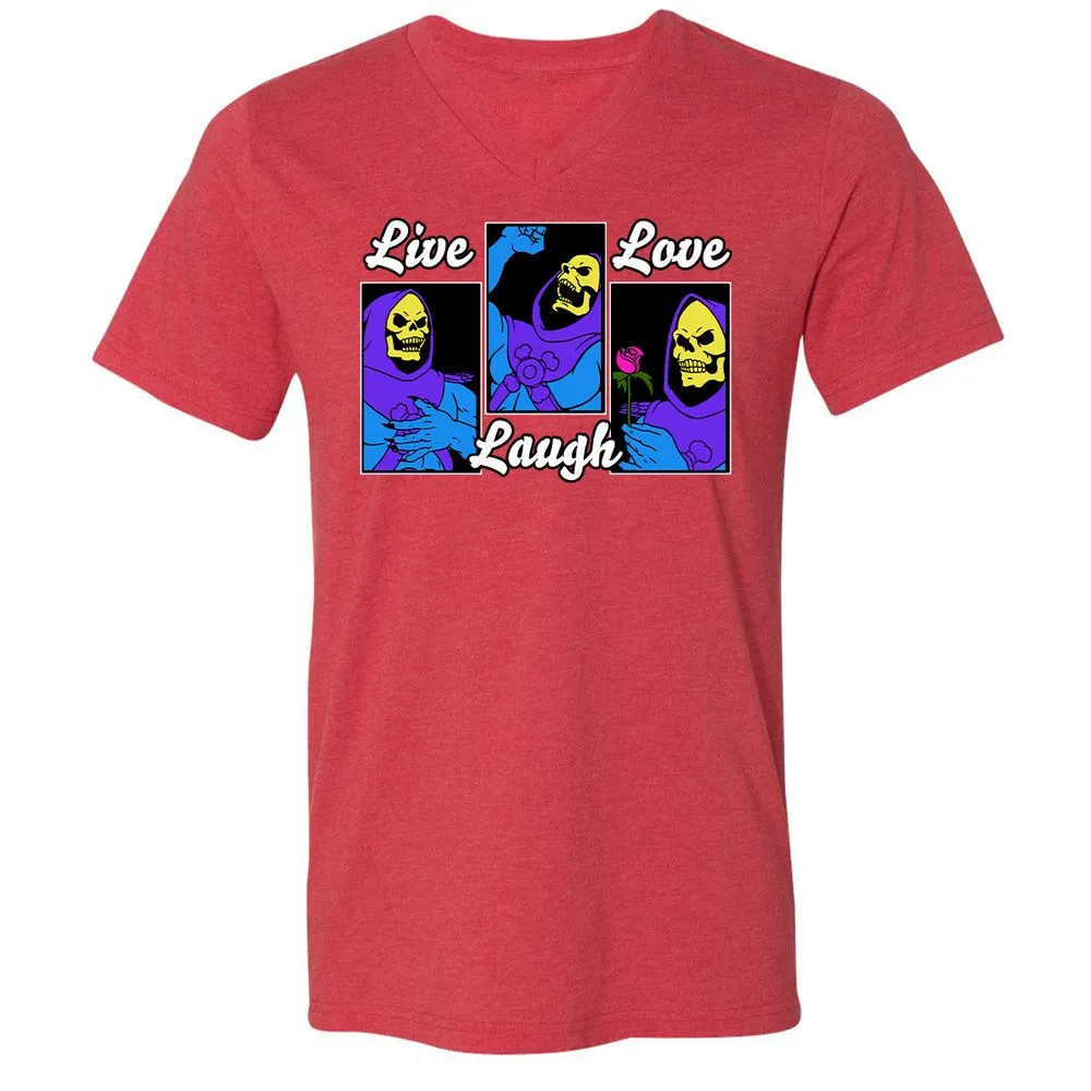 Unisex V-Neck T-Shirt - T62LVCJ7 - Heather Red - 16