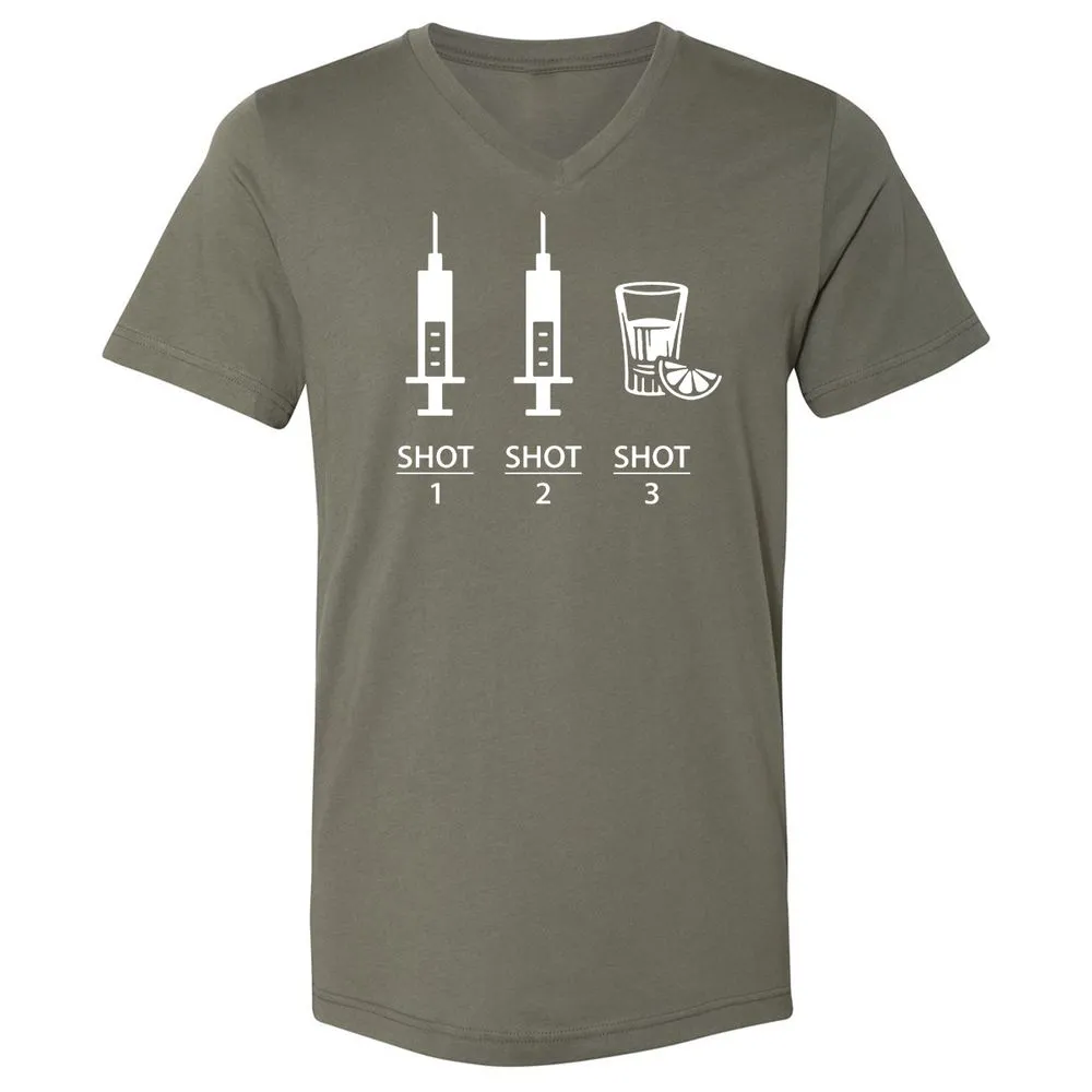 Unisex V-Neck T-Shirt - XXT8JSPJ - Military Green - 10