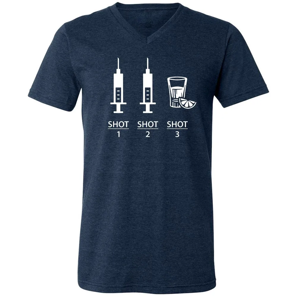 Unisex V-Neck T-Shirt - XXT8JSPJ - Heather Navy - 15