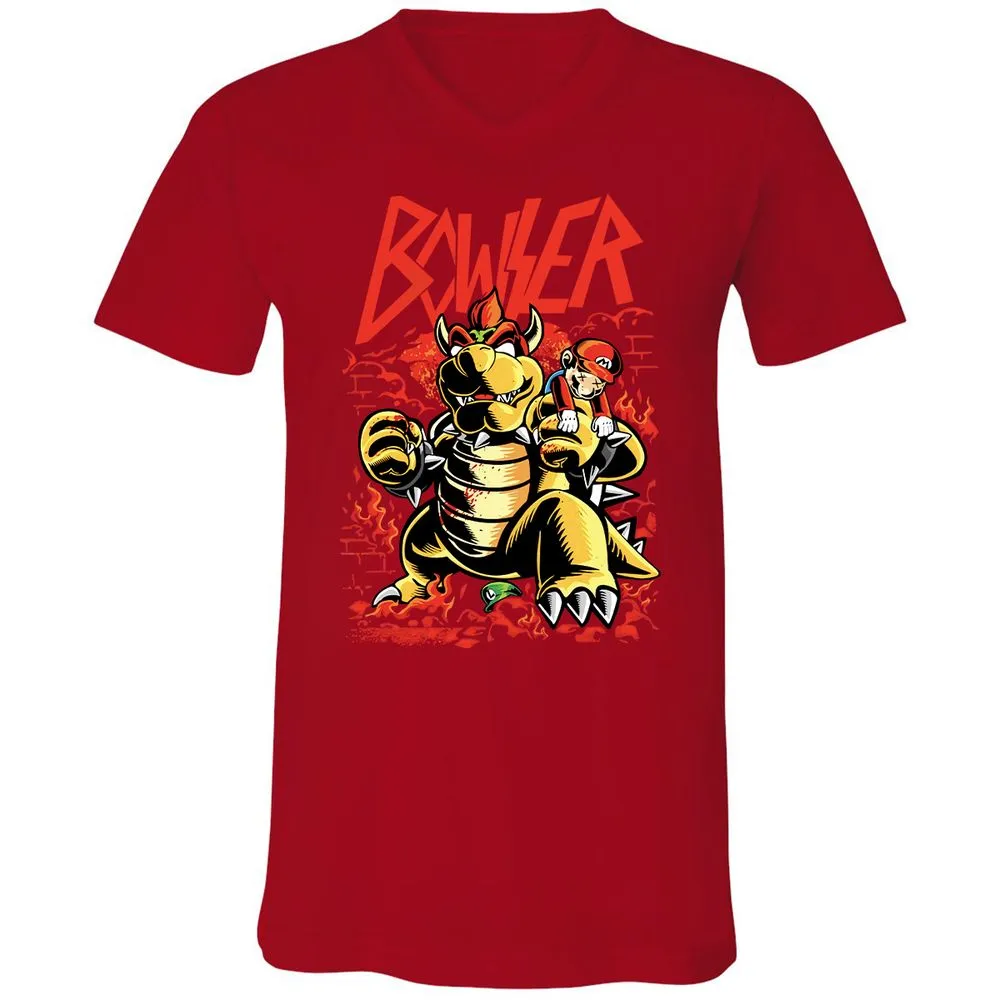 Unisex V-Neck T-Shirt - L3AFH7FM - Red - 3