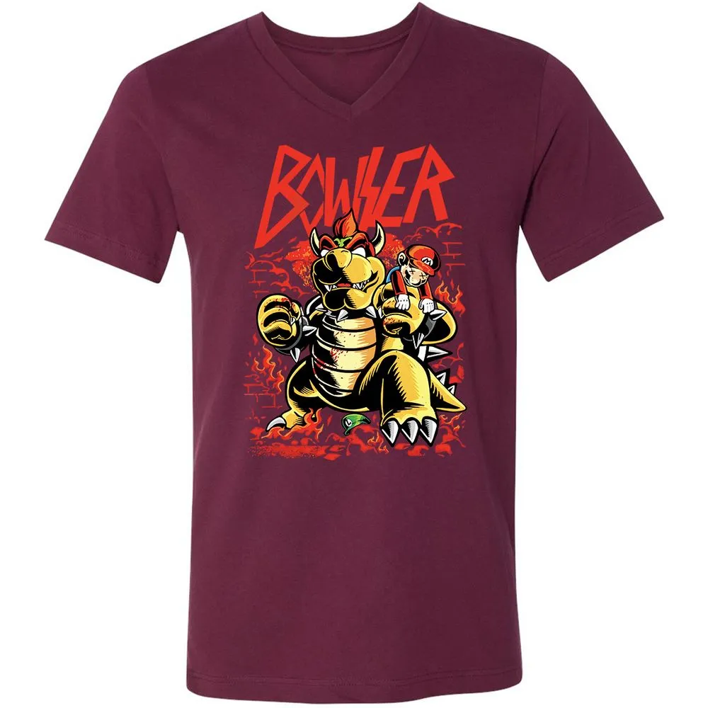 Unisex V-Neck T-Shirt - L3AFH7FM - Maroon - 6