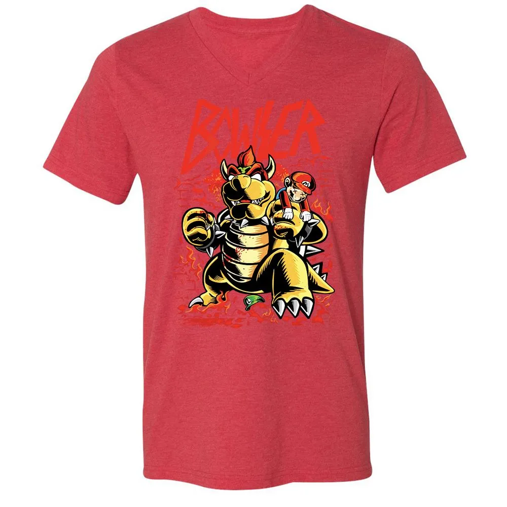 Unisex V-Neck T-Shirt - L3AFH7FM - Heather Red - 16