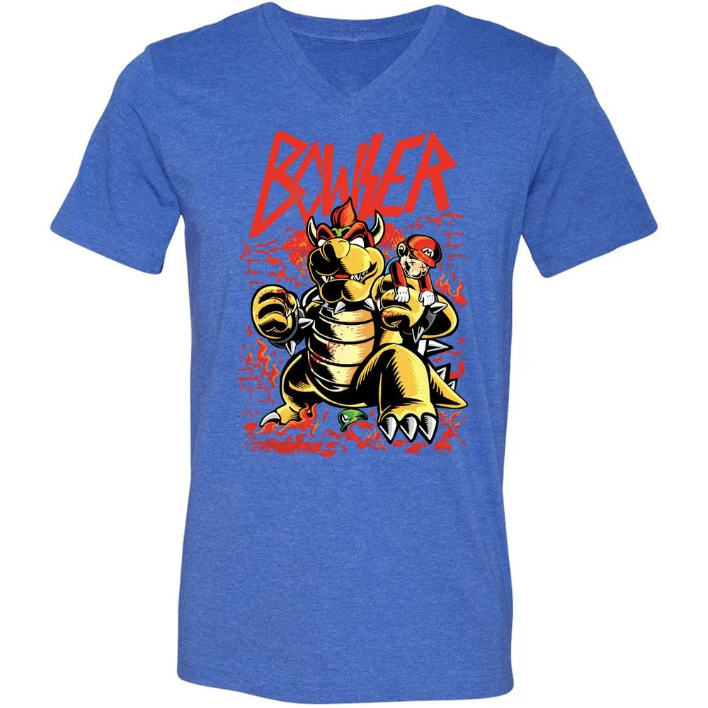 Unisex V-Neck T-Shirt - L3AFH7FM - Heather True Royal - 14