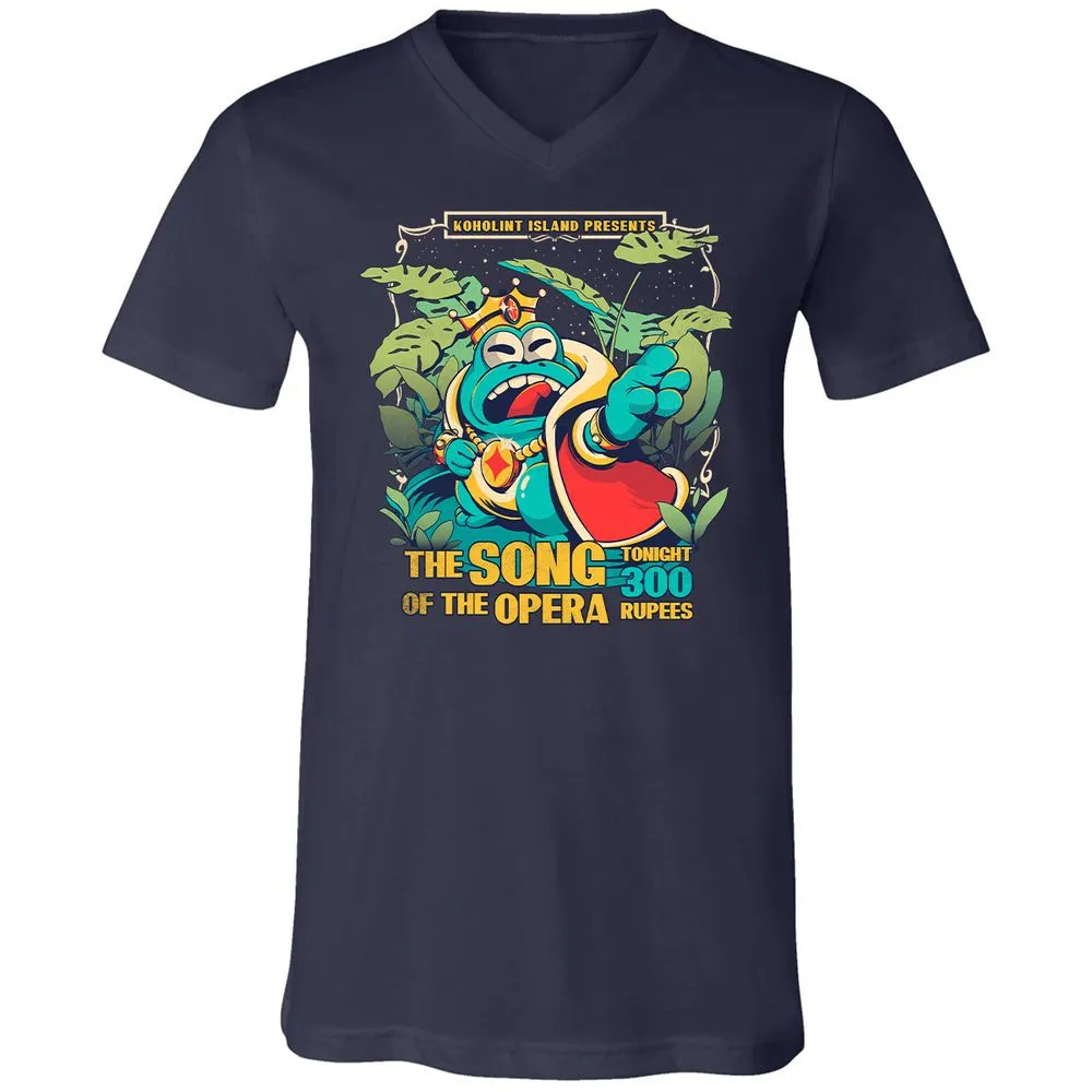 Unisex V-Neck T-Shirt - BZCJVKEW - Navy - 2