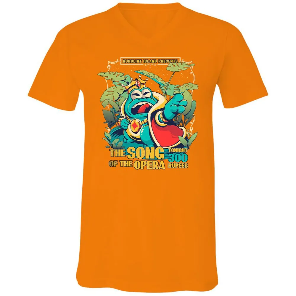 Unisex V-Neck T-Shirt - BZCJVKEW - Orange - 11