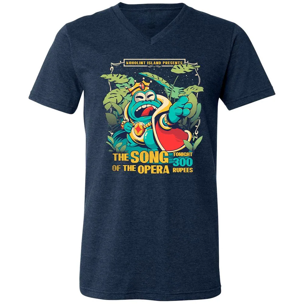 Unisex V-Neck T-Shirt - BZCJVKEW - Heather Navy - 15