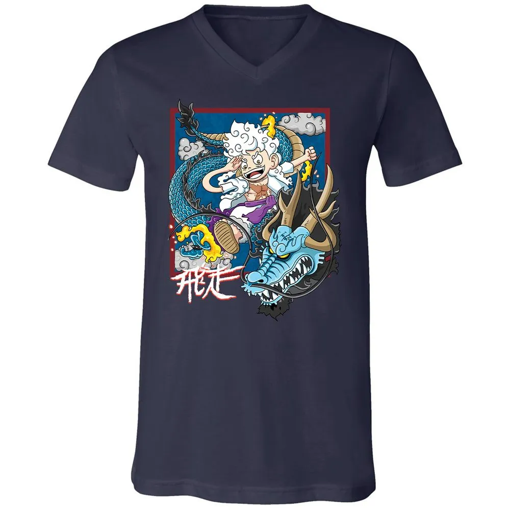 Unisex V-Neck T-Shirt - GQECQN2B - Navy - 2