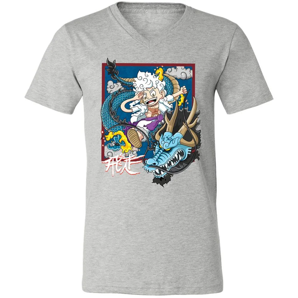 Unisex V-Neck T-Shirt - GQECQN2B - Athletic Heather - 7