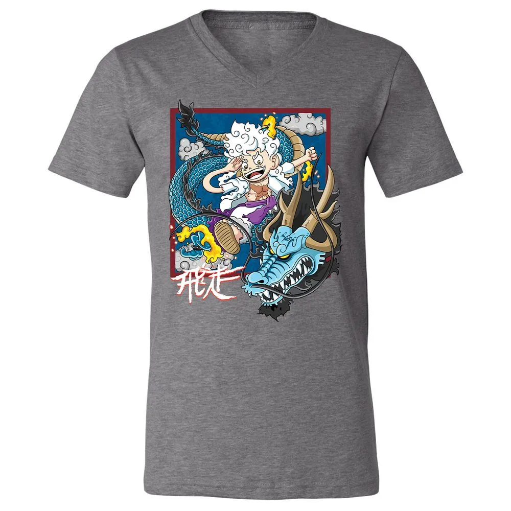 Unisex V-Neck T-Shirt - GQECQN2B - Deep Heather - 13