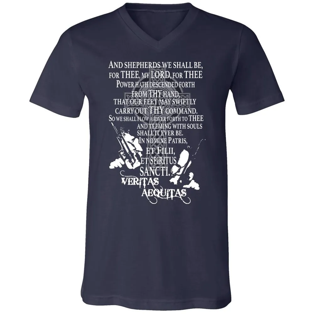 Unisex V-Neck T-Shirt - Black - Navy - 2