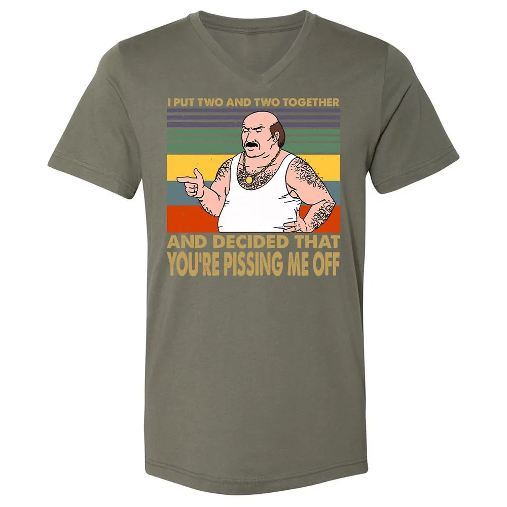 Unisex V-Neck T-Shirt - LXETMS46 - Military Green - 10