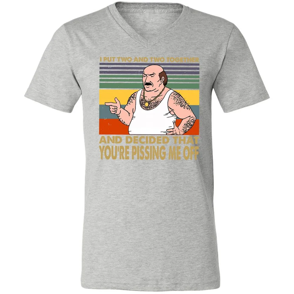 Unisex V-Neck T-Shirt - LXETMS46 - Athletic Heather - 7