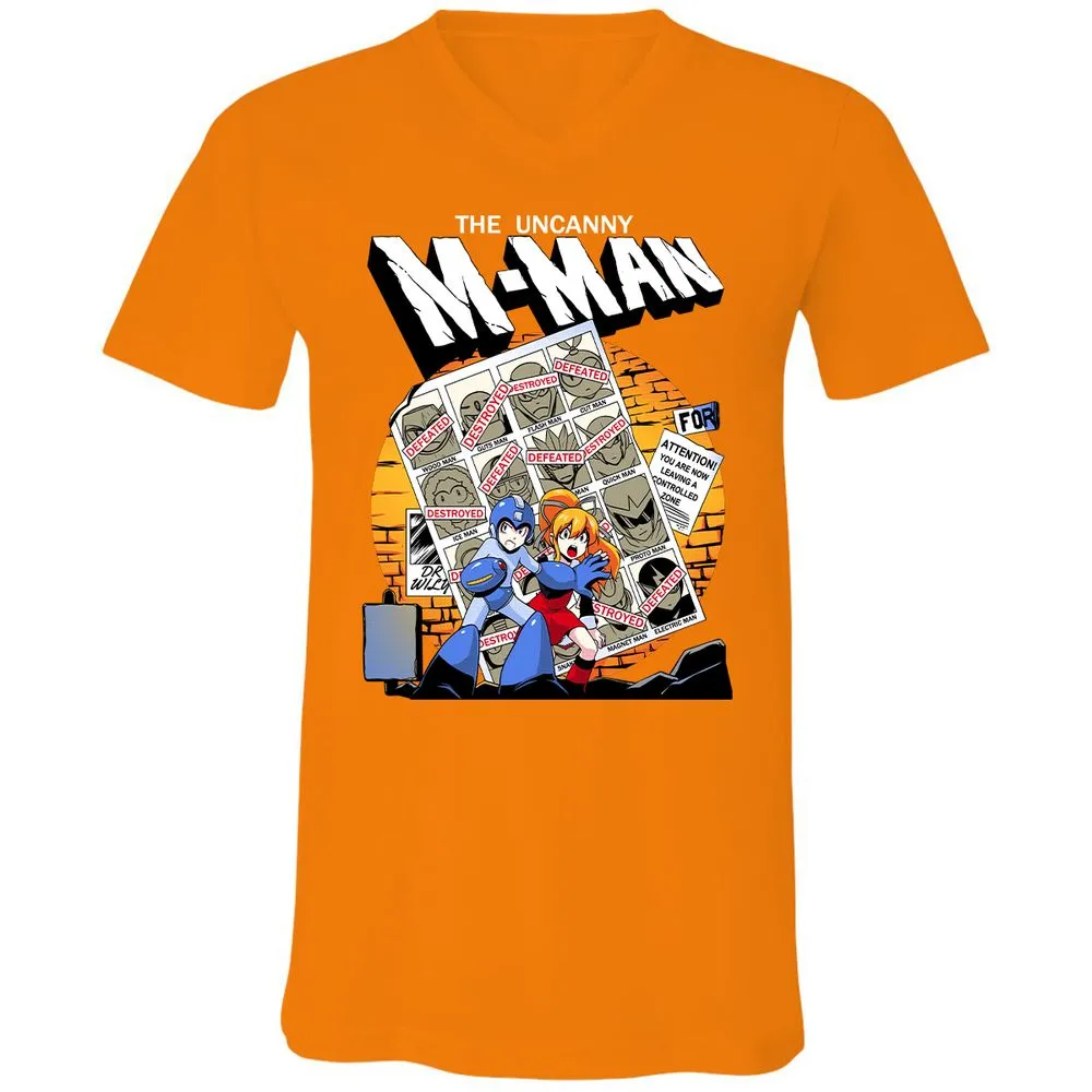 Unisex V-Neck T-Shirt - CC57RJ6V - Orange - 11