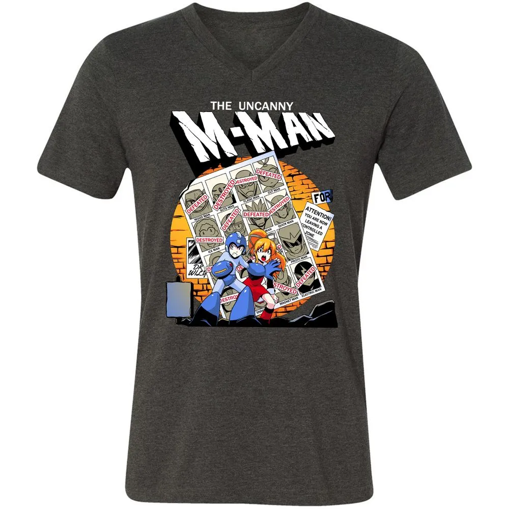Unisex V-Neck T-Shirt - CC57RJ6V - Dark Grey Heather - 8