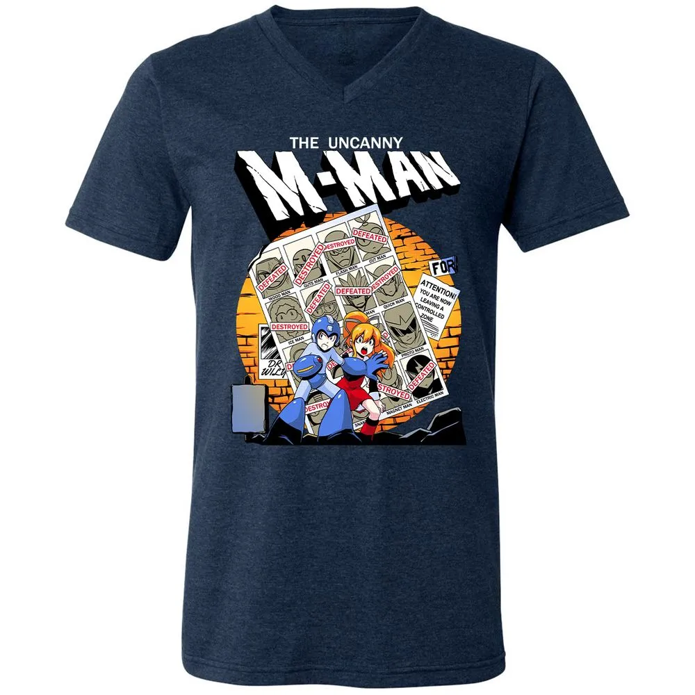 Unisex V-Neck T-Shirt - CC57RJ6V - Heather Navy - 15