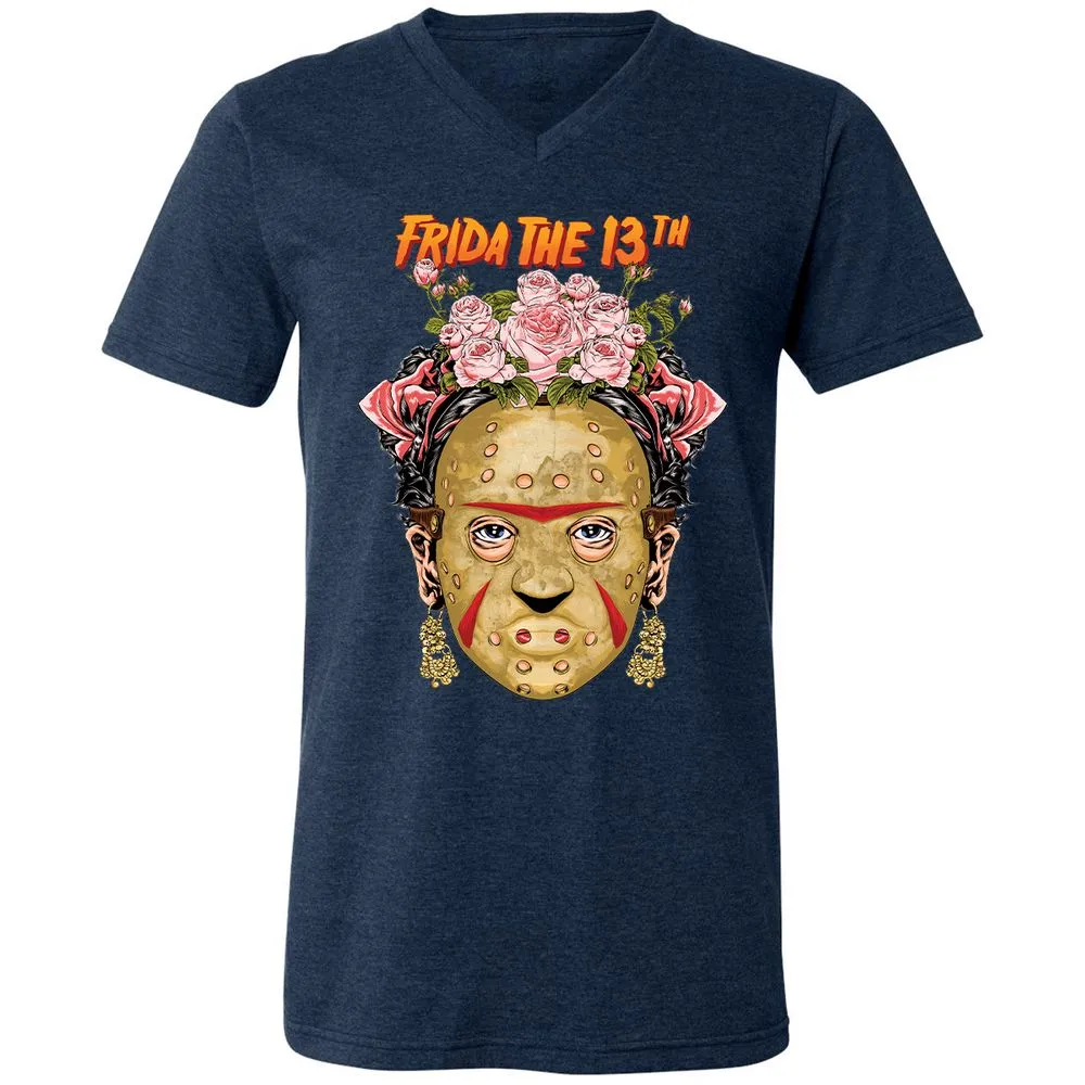 Unisex V-Neck T-Shirt - UGC3HAJK - Heather Navy - 15