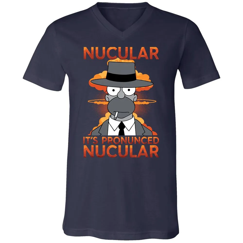 Unisex V-Neck T-Shirt - HLG2PUK5 - Navy - 2