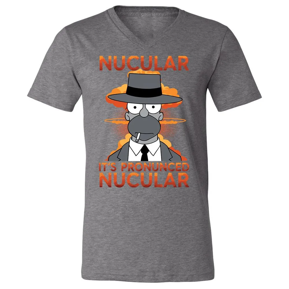 Unisex V-Neck T-Shirt - HLG2PUK5 - Deep Heather - 13