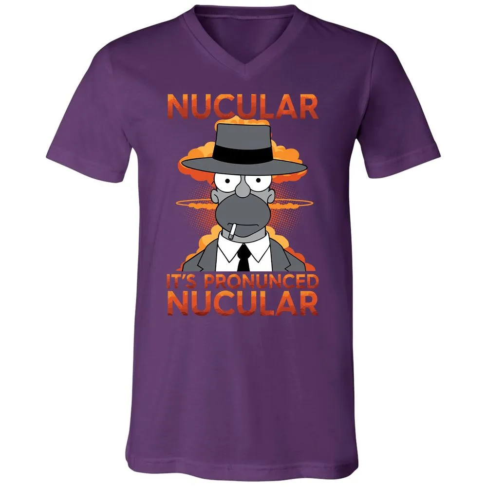 Unisex V-Neck T-Shirt - HLG2PUK5 - Team Purple - 9