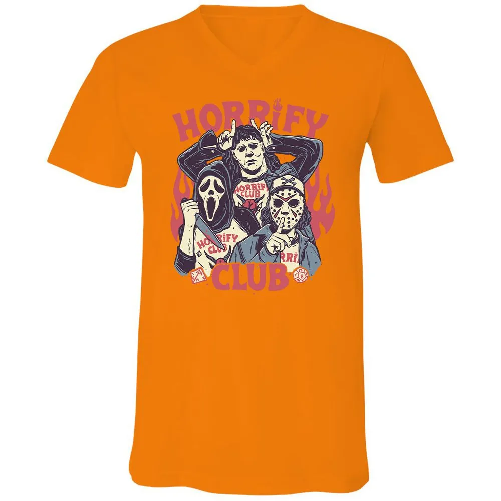 Unisex V-Neck T-Shirt - D4KH9HC6 - Orange - 11