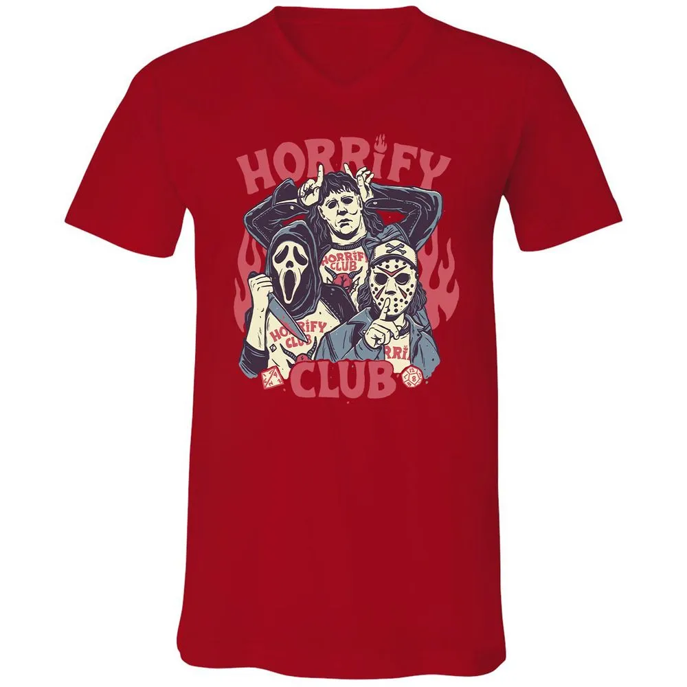 Unisex V-Neck T-Shirt - D4KH9HC6 - Red - 3