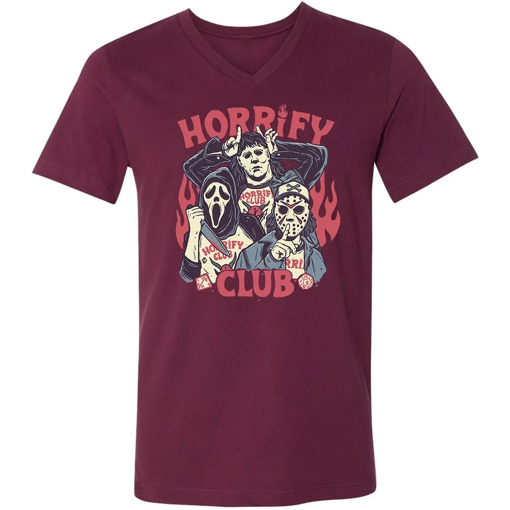 Unisex V-Neck T-Shirt - D4KH9HC6 - Maroon - 6