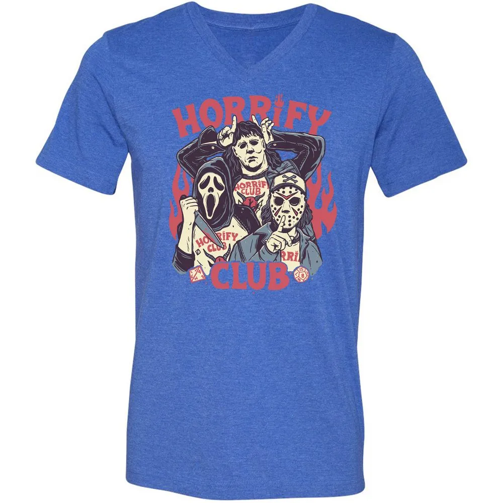 Unisex V-Neck T-Shirt - D4KH9HC6 - Heather True Royal - 14