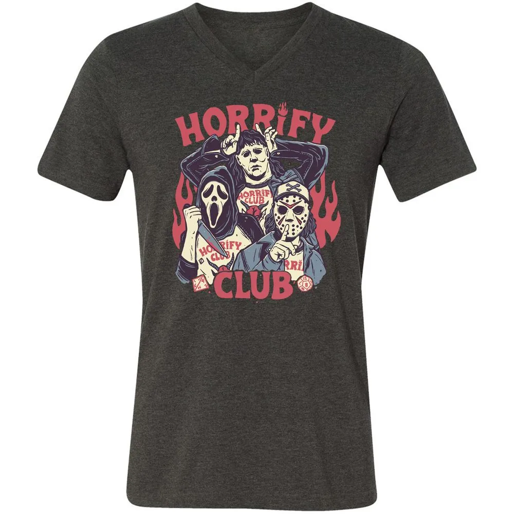 Unisex V-Neck T-Shirt - D4KH9HC6 - Dark Grey Heather - 8