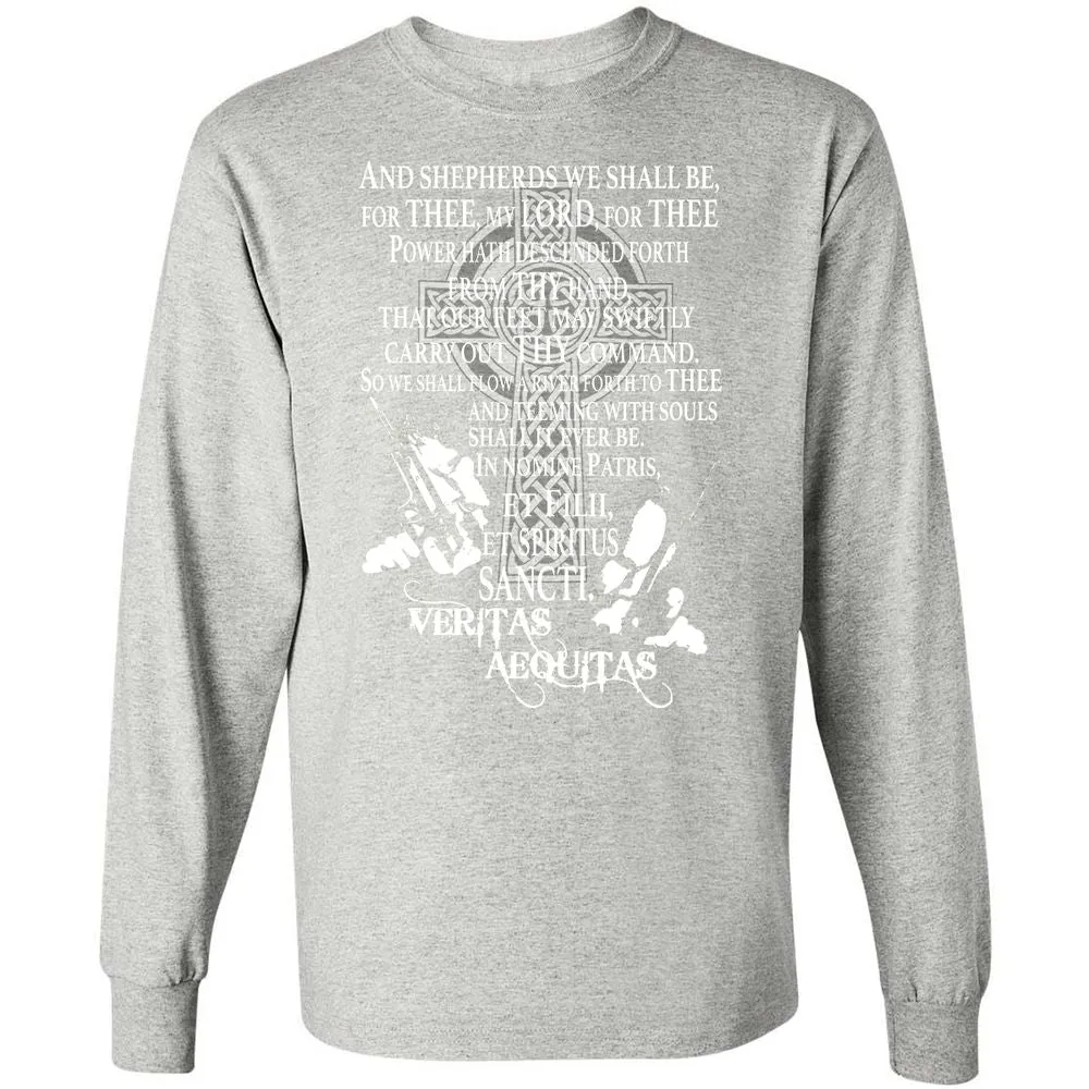 Long Sleeve T-Shirt - D3B3QLJU - Ash - 7