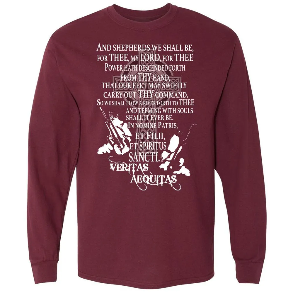 Long Sleeve T-Shirt - D3B3QLJU - Maroon - 11