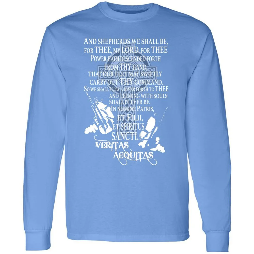 Long Sleeve T-Shirt - D3B3QLJU - Carolina Blue - 12