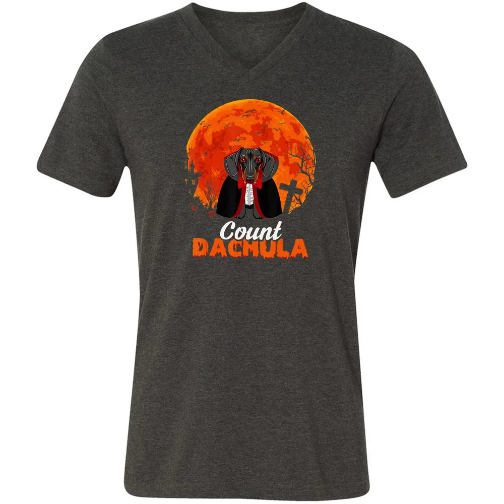 Unisex V-Neck T-Shirt - GT4Z3391 - Dark Grey Heather - 8