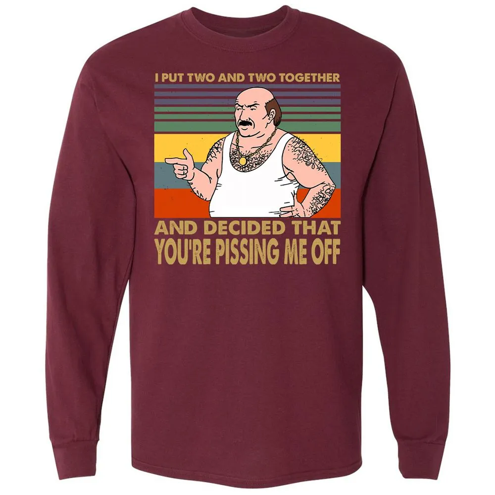 Long Sleeve T-Shirt - 345H7YW2 - Maroon - 11