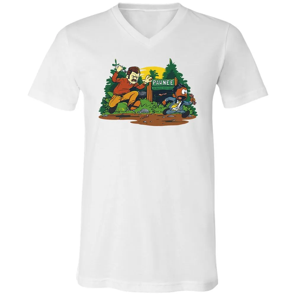 Unisex V-Neck T-Shirt - ZCJ269H9 - White - 5