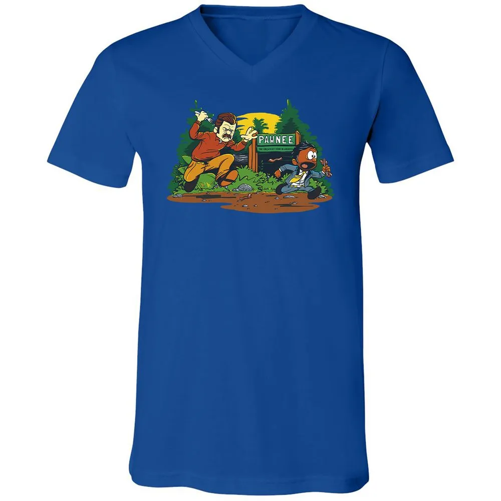 Unisex V-Neck T-Shirt - ZCJ269H9 - True Royal - 4