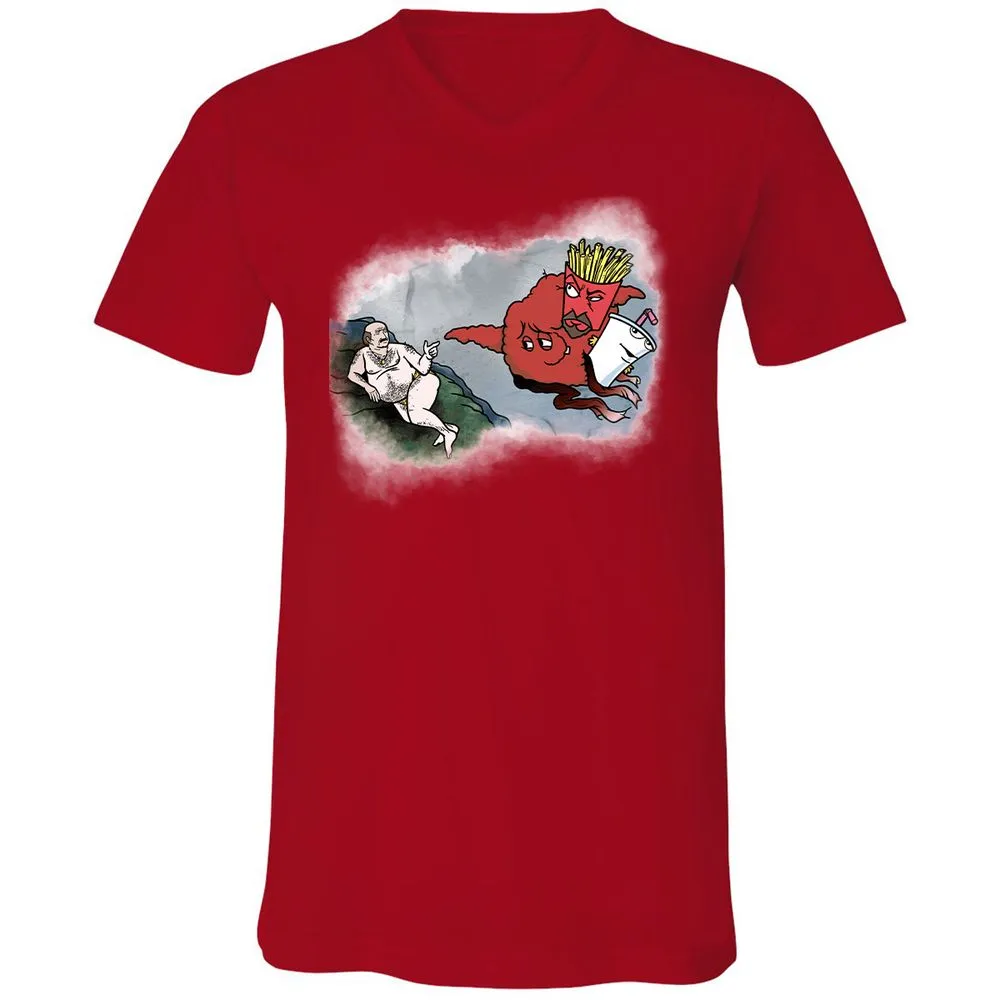 Unisex V-Neck T-Shirt - 96BVNCRV - Red - 3