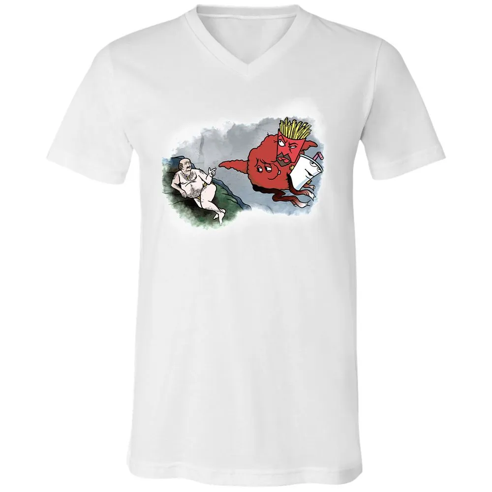 Unisex V-Neck T-Shirt - 96BVNCRV - White - 5