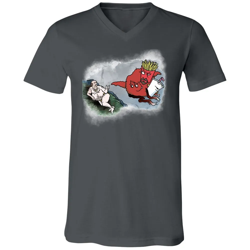 Unisex V-Neck T-Shirt - 96BVNCRV - Asphalt - 12