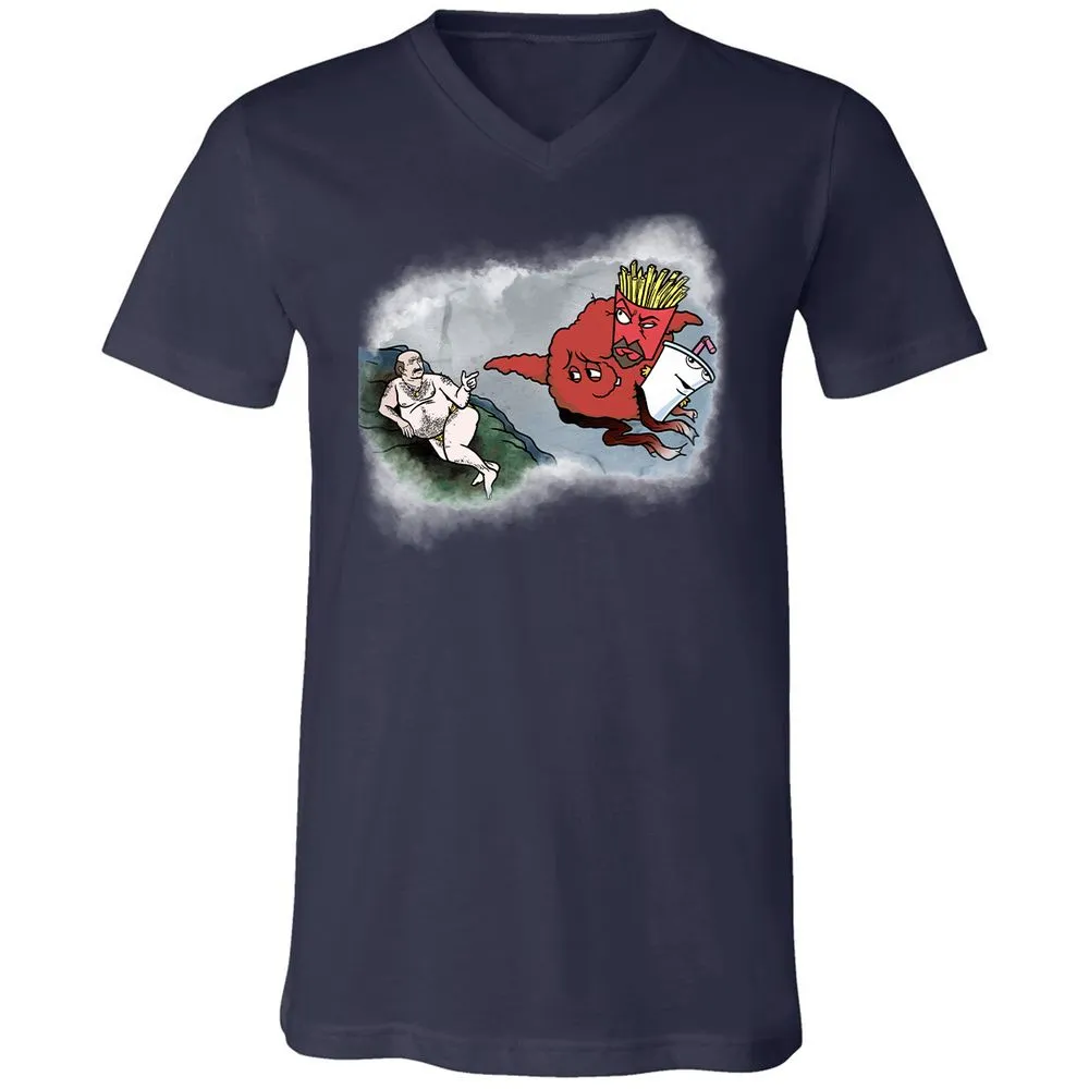 Unisex V-Neck T-Shirt - 96BVNCRV - Navy - 2