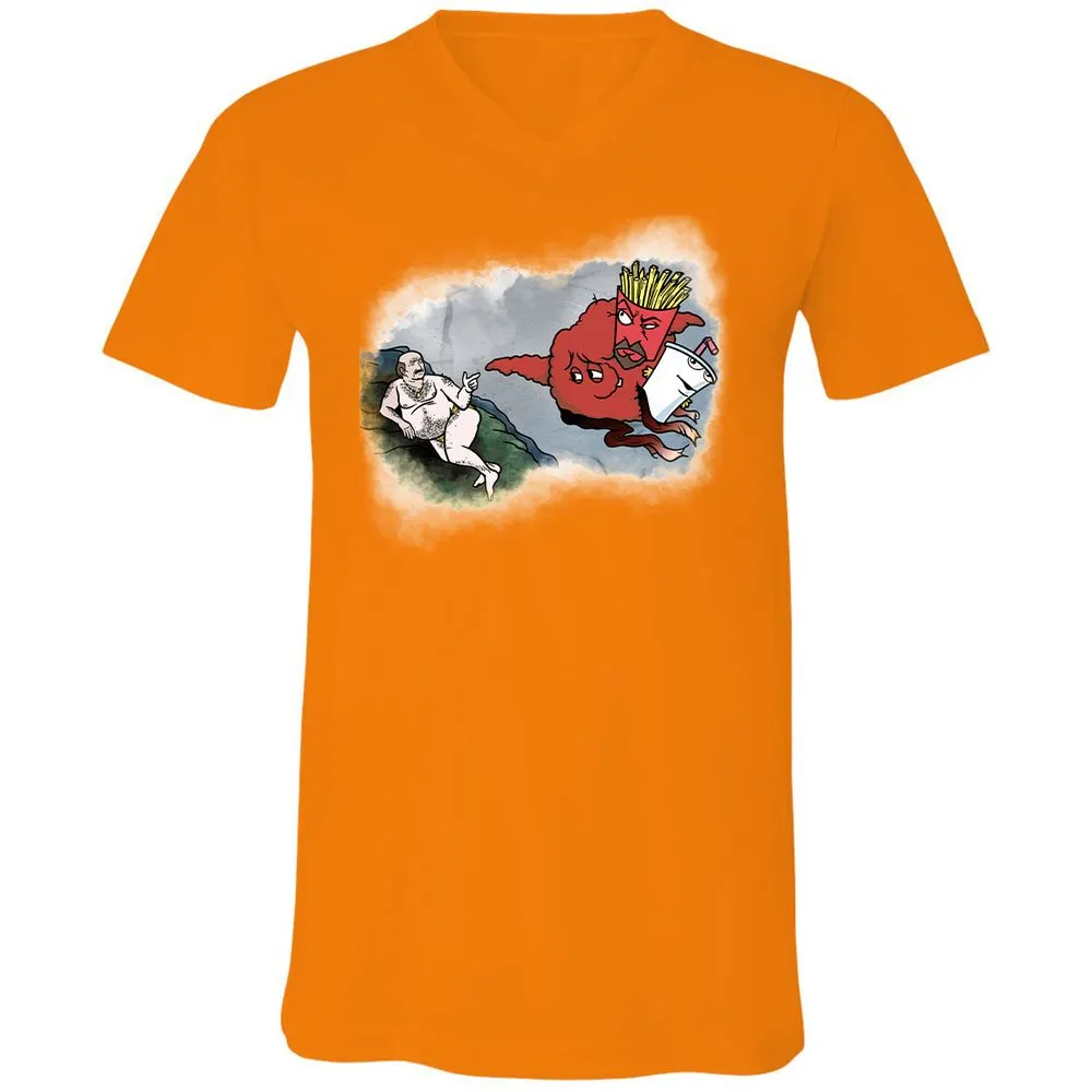 Unisex V-Neck T-Shirt - 96BVNCRV - Orange - 11