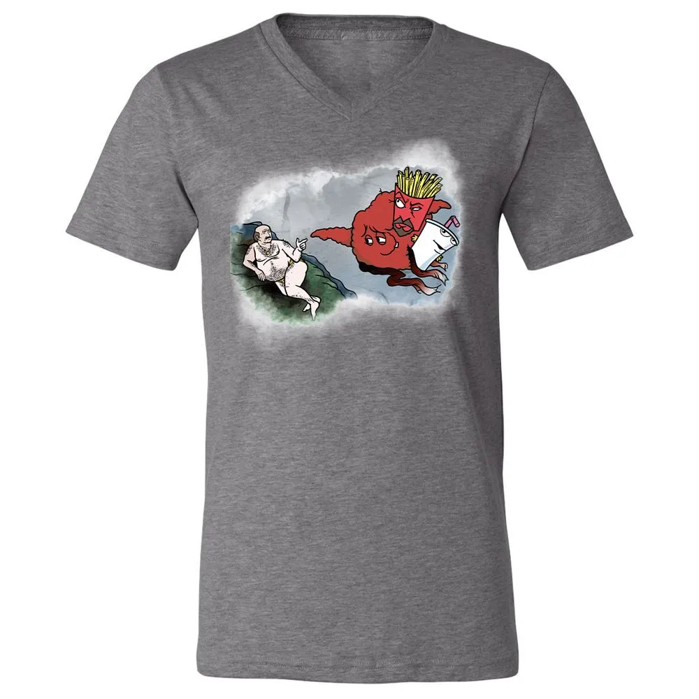 Unisex V-Neck T-Shirt - 96BVNCRV - Deep Heather - 13