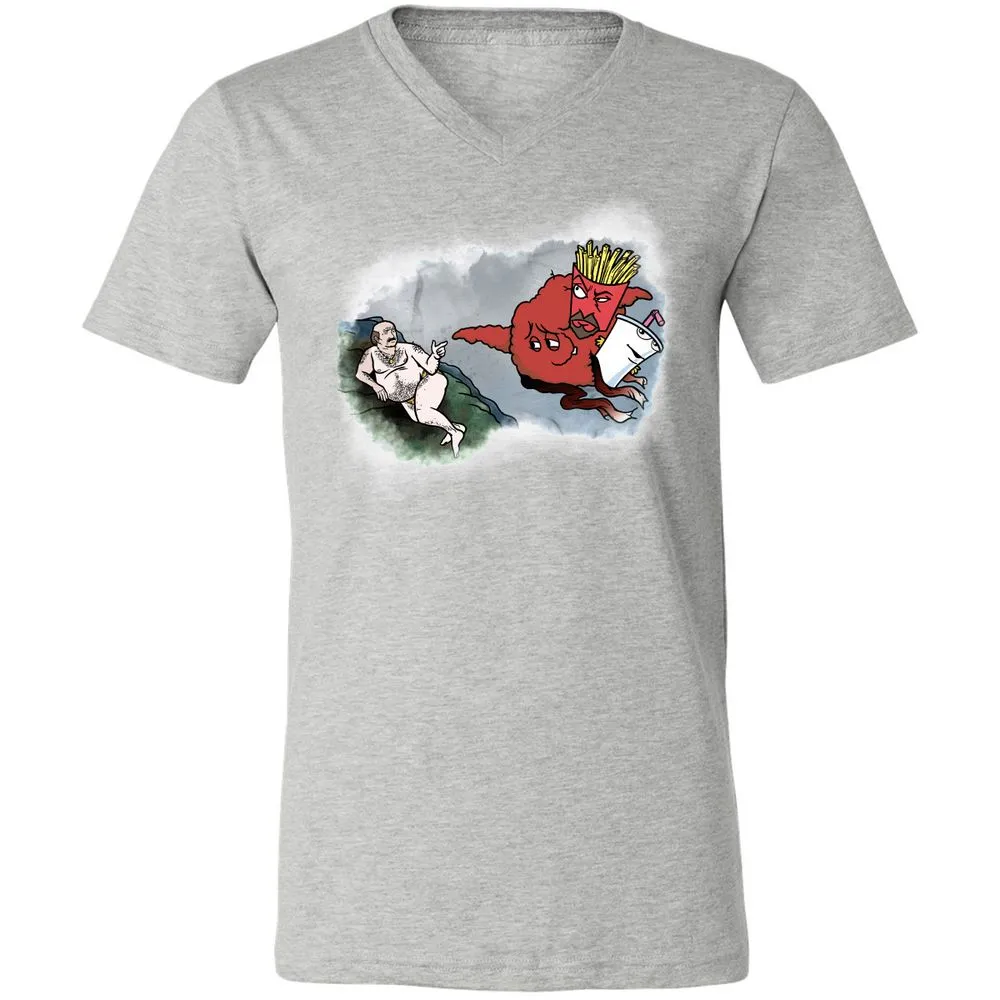Unisex V-Neck T-Shirt - 96BVNCRV - Athletic Heather - 7