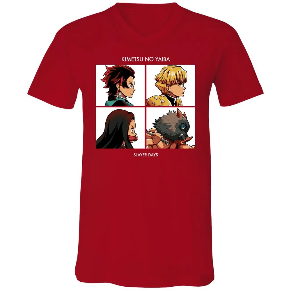 Unisex V-Neck T-Shirt - FNQ3LY16 - Red - 3