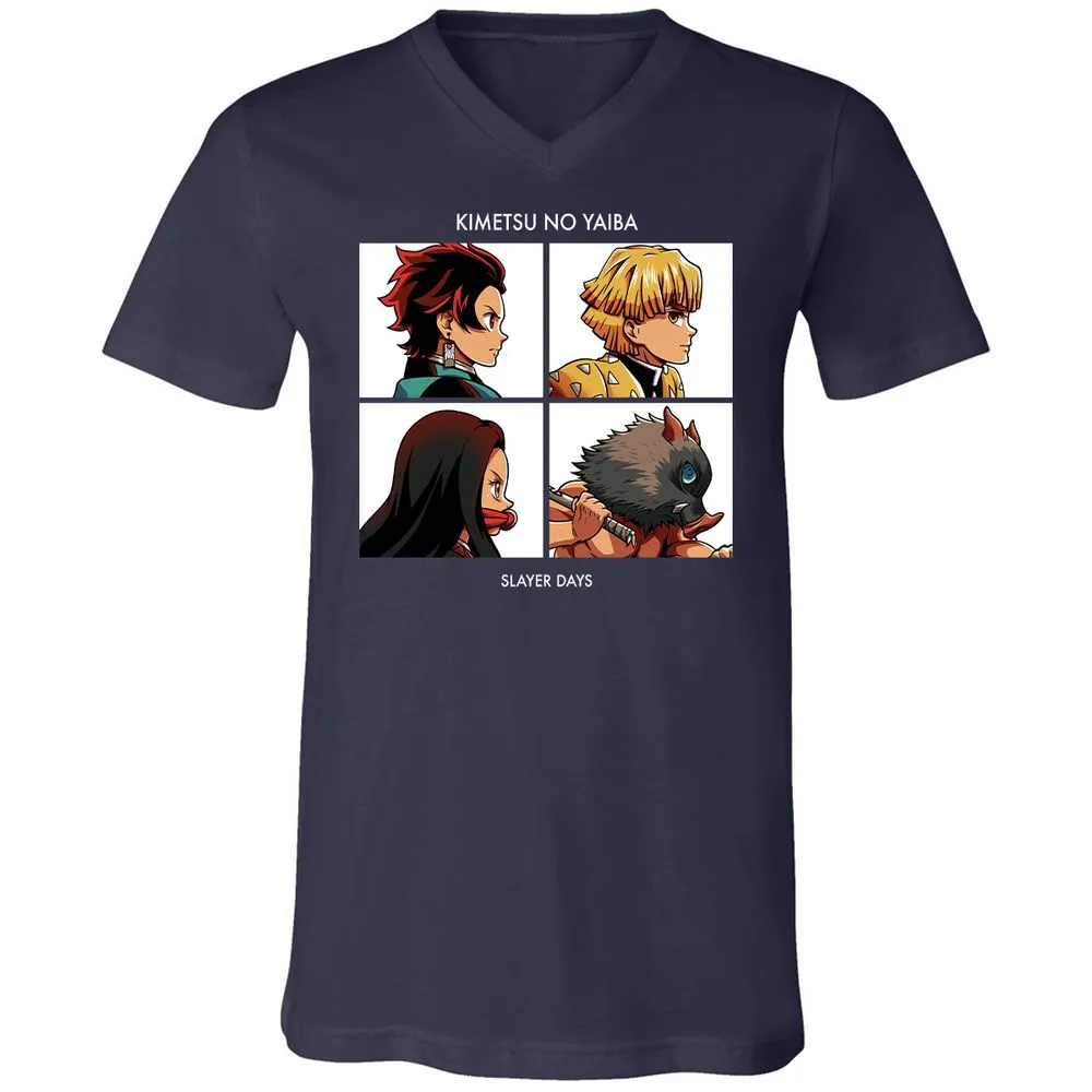 Unisex V-Neck T-Shirt - FNQ3LY16 - Navy - 2