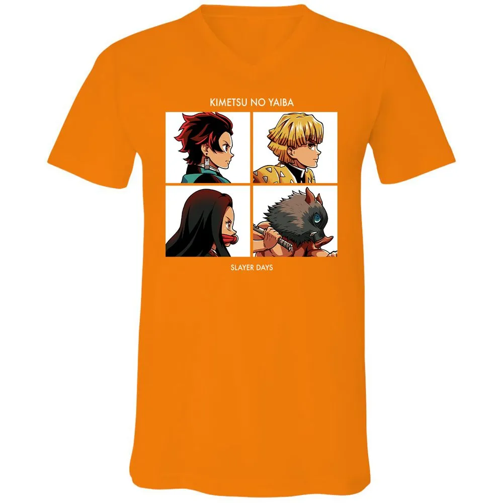 Unisex V-Neck T-Shirt - FNQ3LY16 - Orange - 11