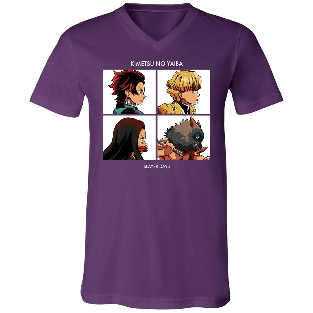 Unisex V-Neck T-Shirt - FNQ3LY16 - Team Purple - 9