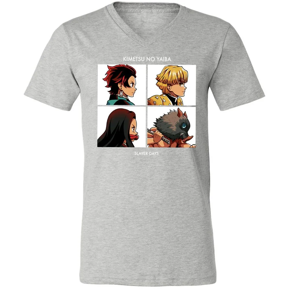 Unisex V-Neck T-Shirt - FNQ3LY16 - Athletic Heather - 7