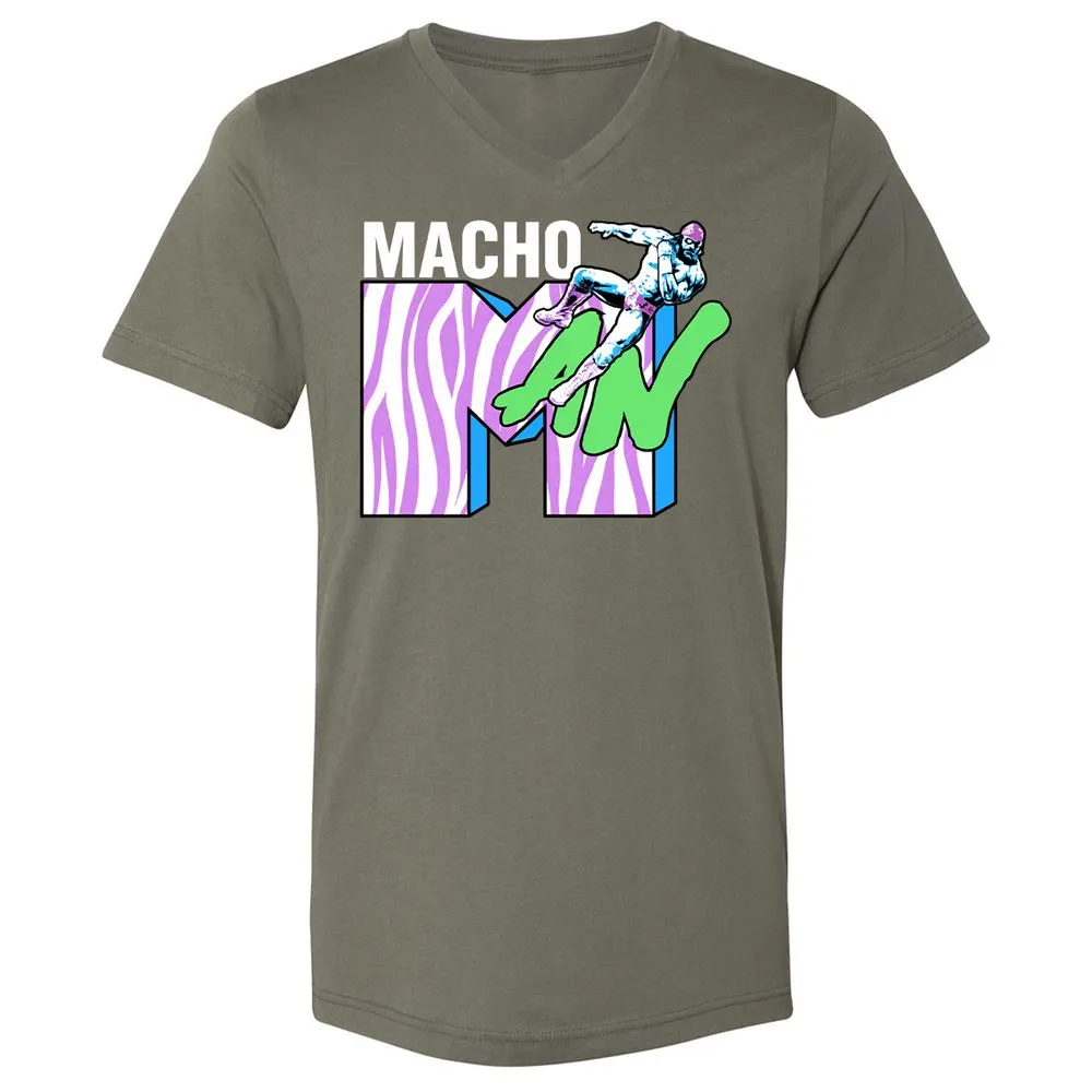 Unisex V-Neck T-Shirt - 8HRYNJ3D - Military Green - 10
