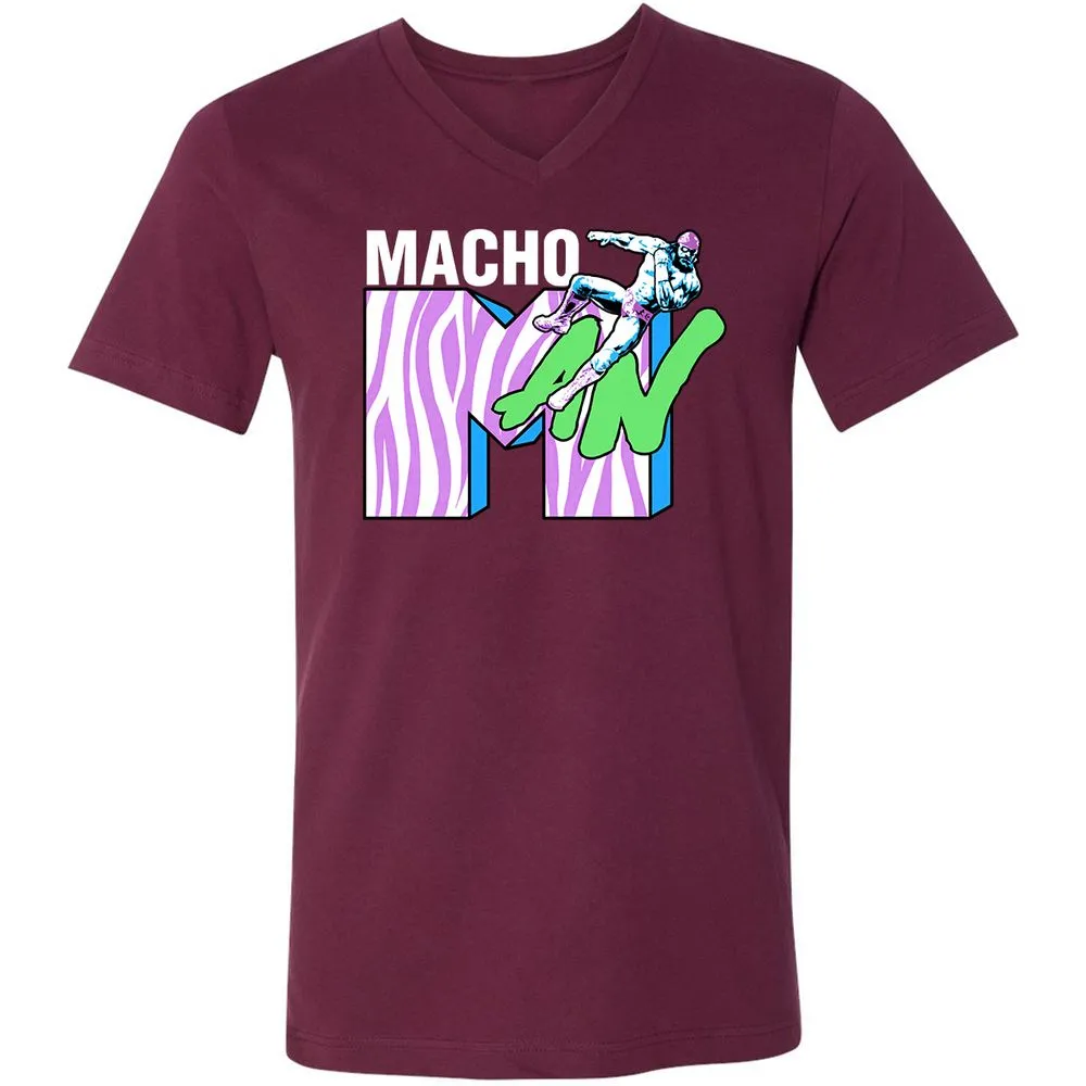 Unisex V-Neck T-Shirt - 8HRYNJ3D - Maroon - 6